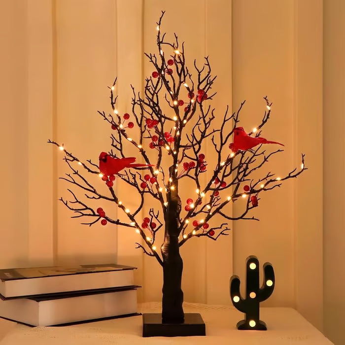 🐦Vintage Glowing Tree with Cardinals (Cópia)