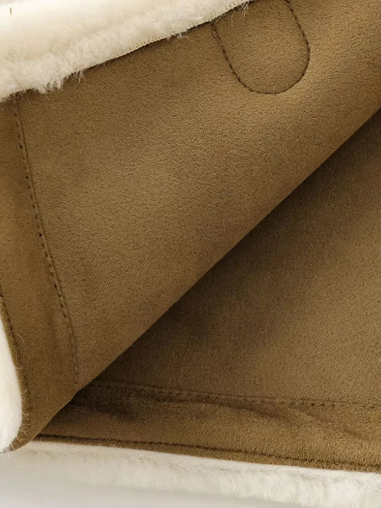 Luxurious Faux Fur Jacket with Toggle Closure