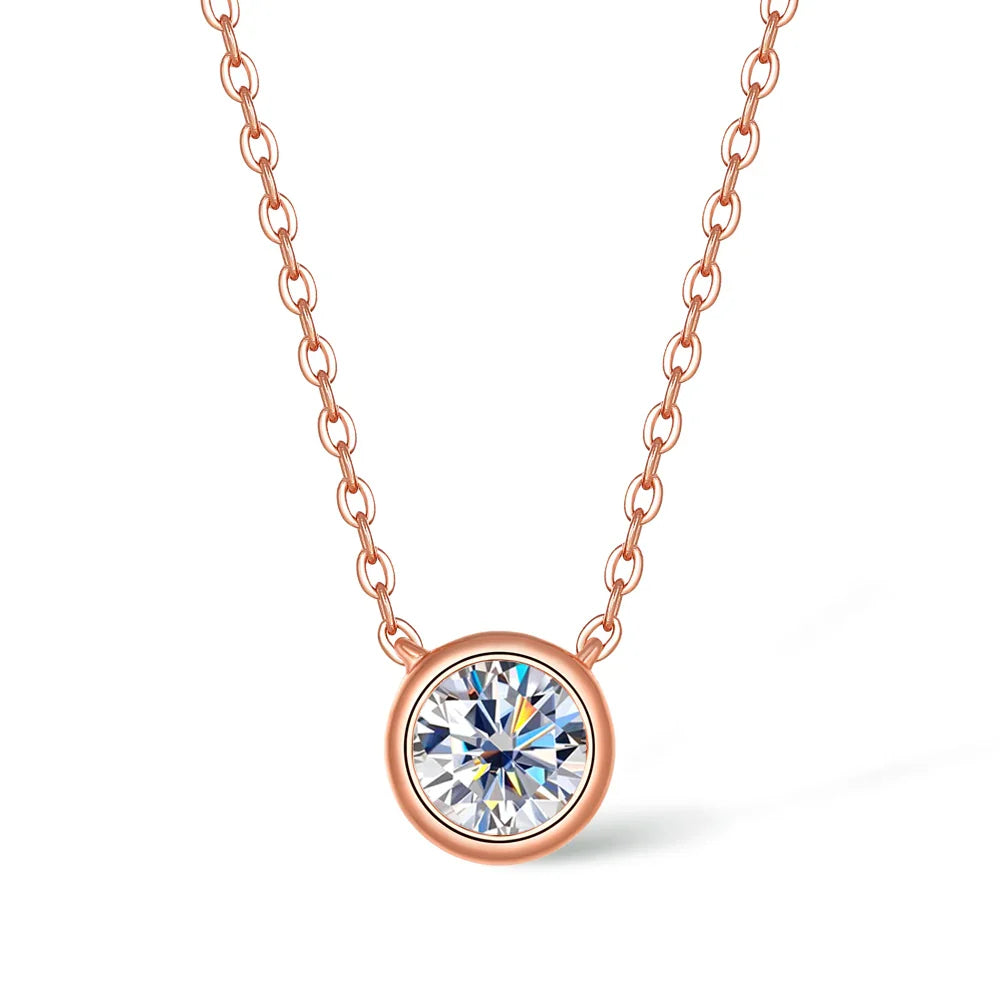 Radiant Moissanite Luxury Necklace - 18k Gold Plated Elegance