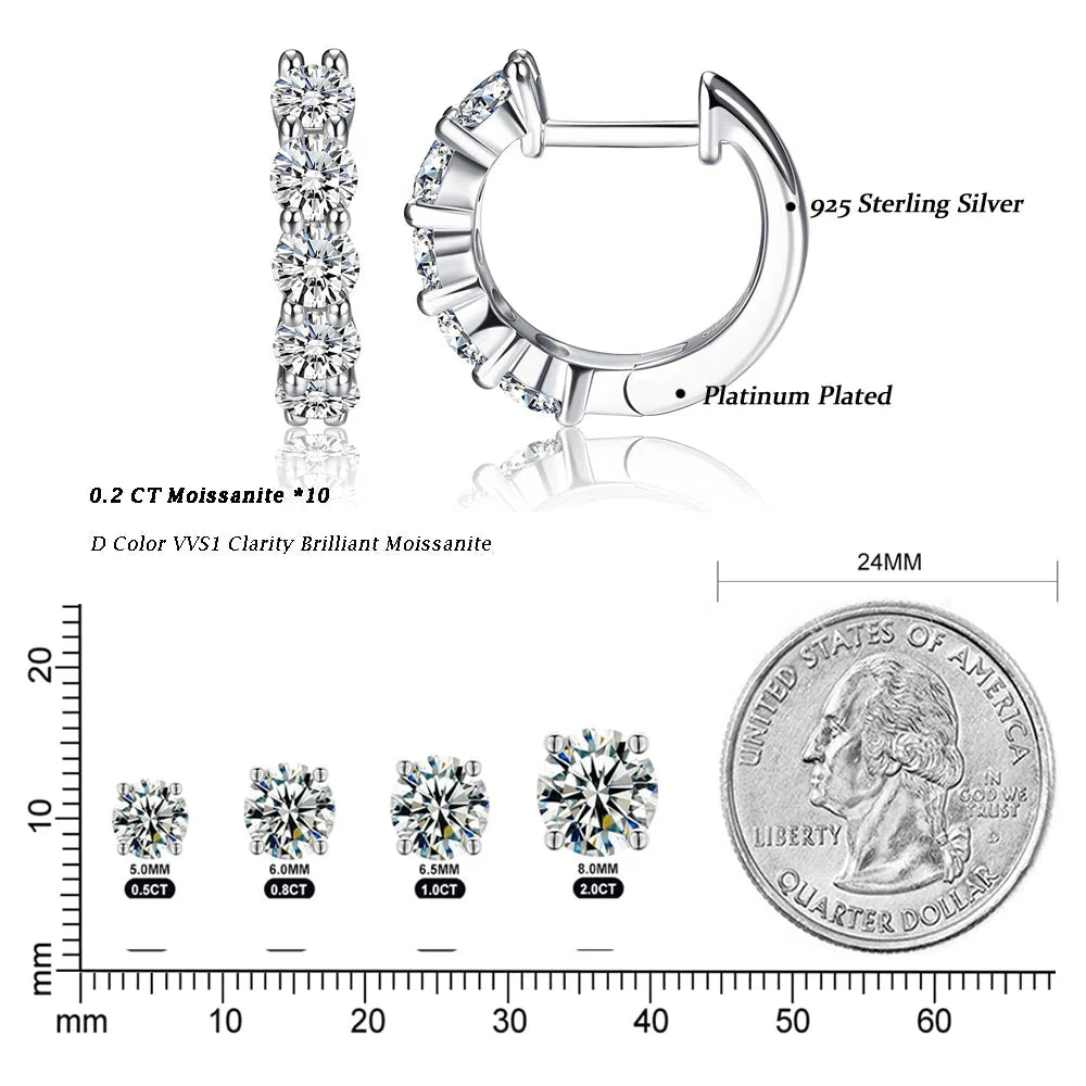 Ivictress Moissanite Hoop Earrings: Affordable Luxury Brilliance