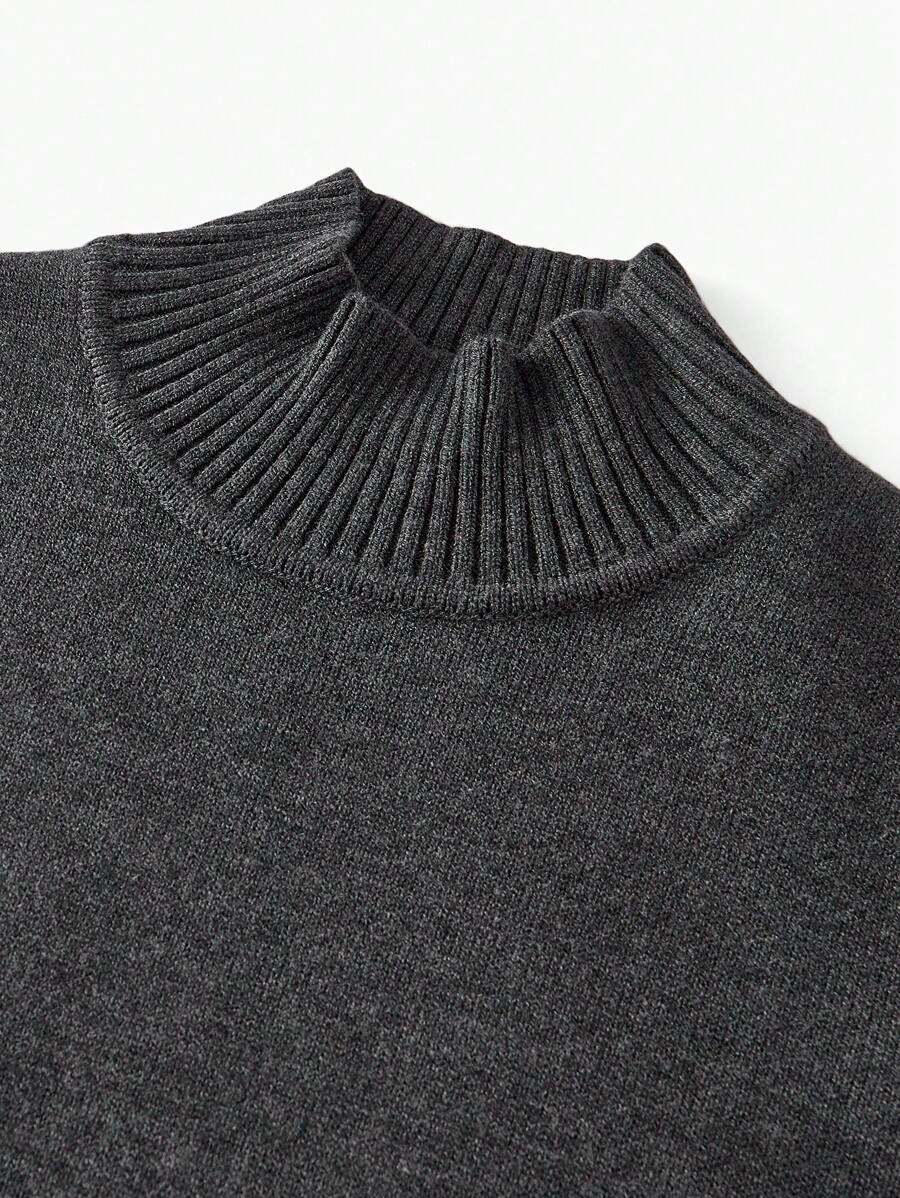 Premium Knitted Two-Piece Set – High Neck Sweater & Wide-Leg Trousers