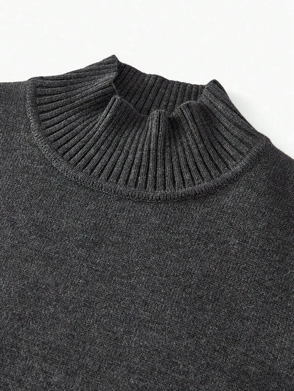 Premium Knitted Two-Piece Set – High Neck Sweater & Wide-Leg Trousers