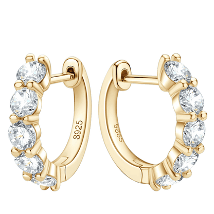 Radiant Moissanite Hoop Earrings - Affordable Luxury