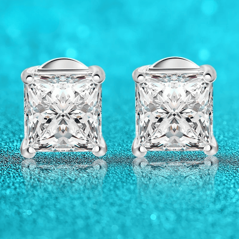 Ivictress Luxurious Moissanite Stud Earrings - Unmatched Brilliance and Elegance