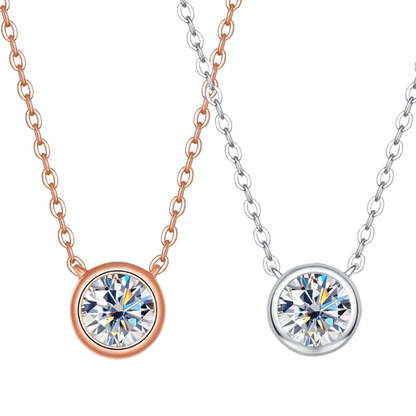 Radiant Moissanite Luxury Necklace - 18k Gold Plated Elegance