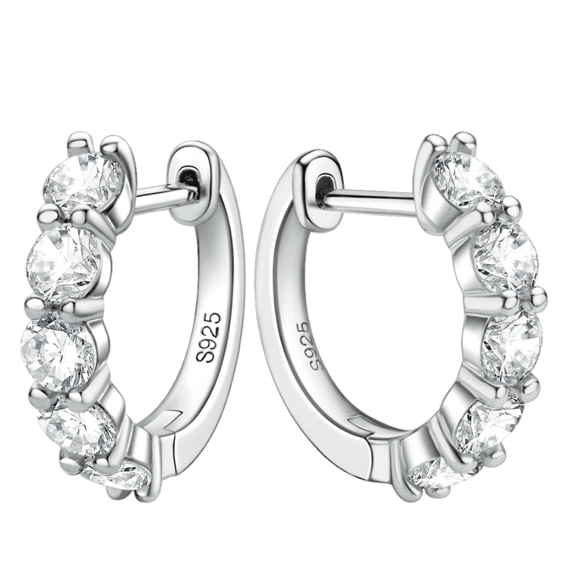 Radiant Moissanite Hoop Earrings - Affordable Luxury