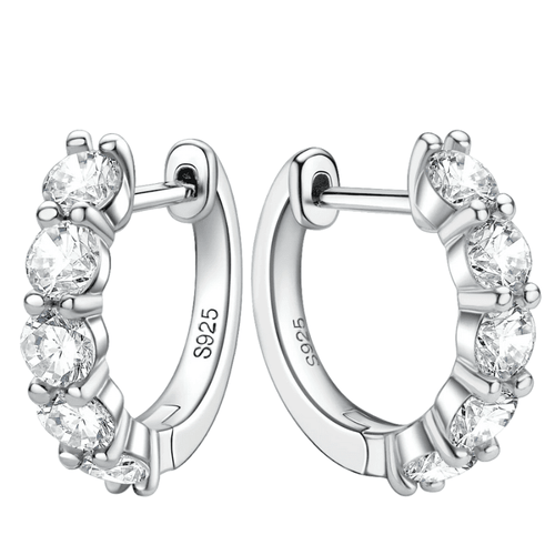 Radiant Moissanite Hoop Earrings - Affordable Luxury