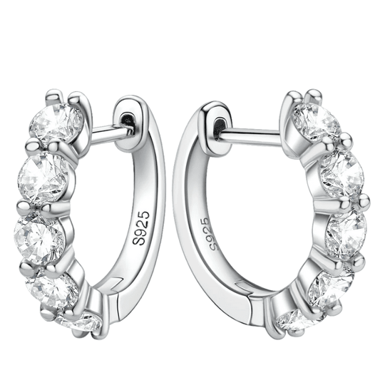 Radiant Moissanite Hoop Earrings - Affordable Luxury