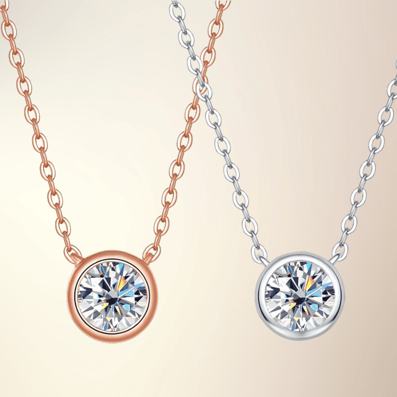 Radiant Moissanite Luxury Necklace - 18k Gold Plated Elegance