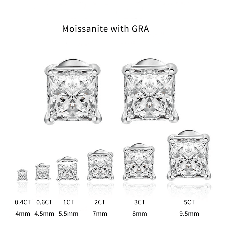 Ivictress Luxurious Moissanite Stud Earrings - Unmatched Brilliance and Elegance