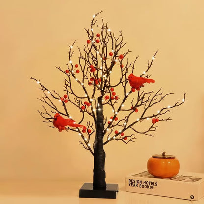 🐦Vintage Glowing Tree with Cardinals (Cópia)
