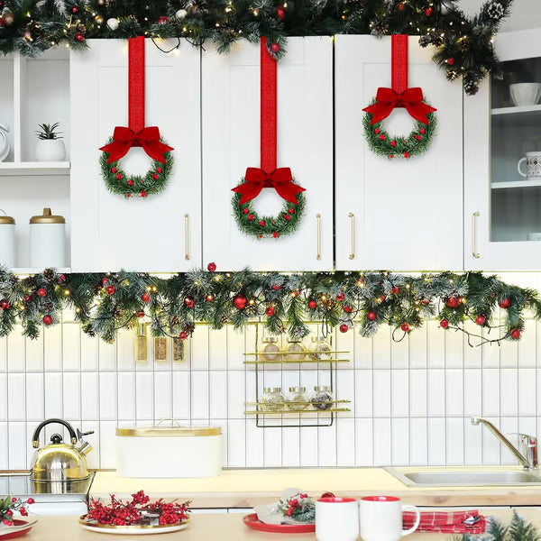 🔥LAST DAY 70% OFF🔥 Retrowavy Christmas Kitchen Cabinet Wreaths - Christmas / 1pcs