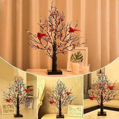 🐦Vintage Glowing Tree with Cardinals (Cópia)