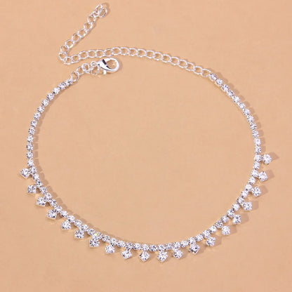 Rhinestone Drop Anklet