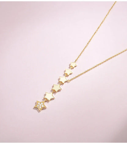 Radiant Starry Zircon Stainless Steel Choker Necklace