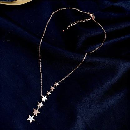 Radiant Starry Zircon Stainless Steel Choker Necklace