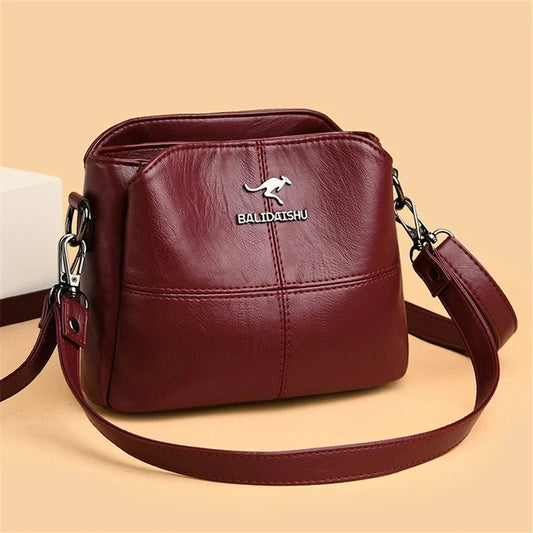 Elegant Embroidered Leather Tote & Crossbody Bag for Women