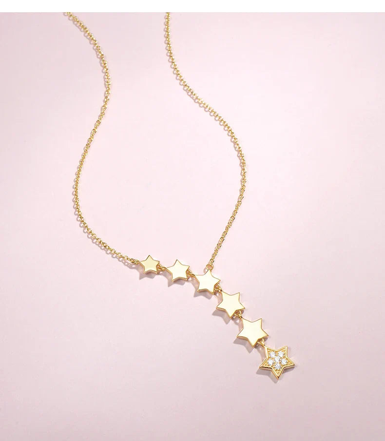 Radiant Starry Zircon Stainless Steel Choker Necklace