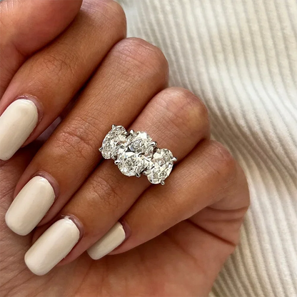 Luminous Elegance: 6ct Moissanite Diamond Ring in 18k Gold