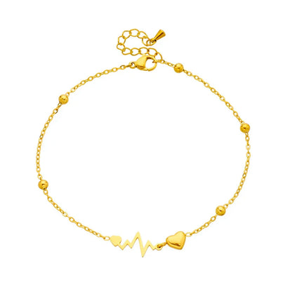 Stainless Steel Love Heart Anklet For Women Girl