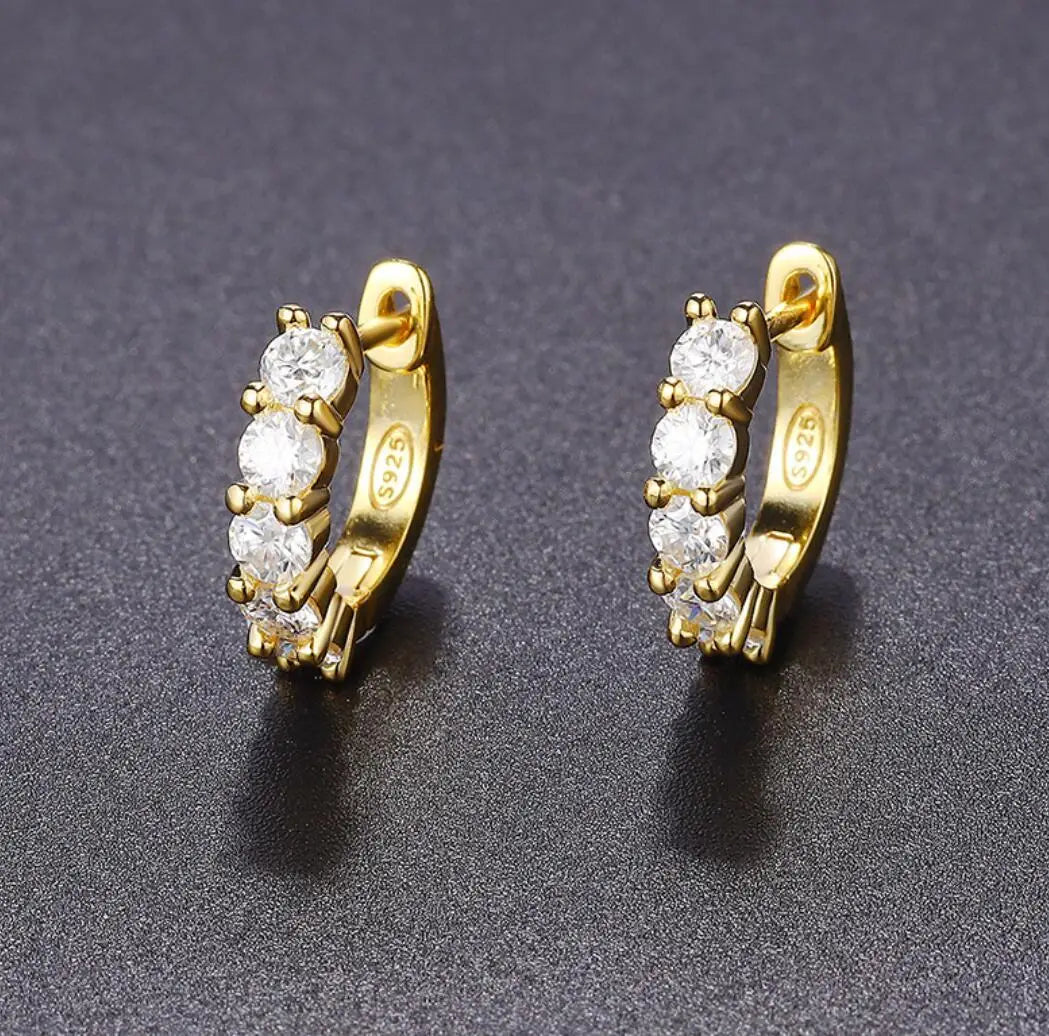 Radiant Moissanite Hoop Earrings - Affordable Luxury