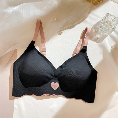 Seamless Push Up Bras with Heart Pattern for Women