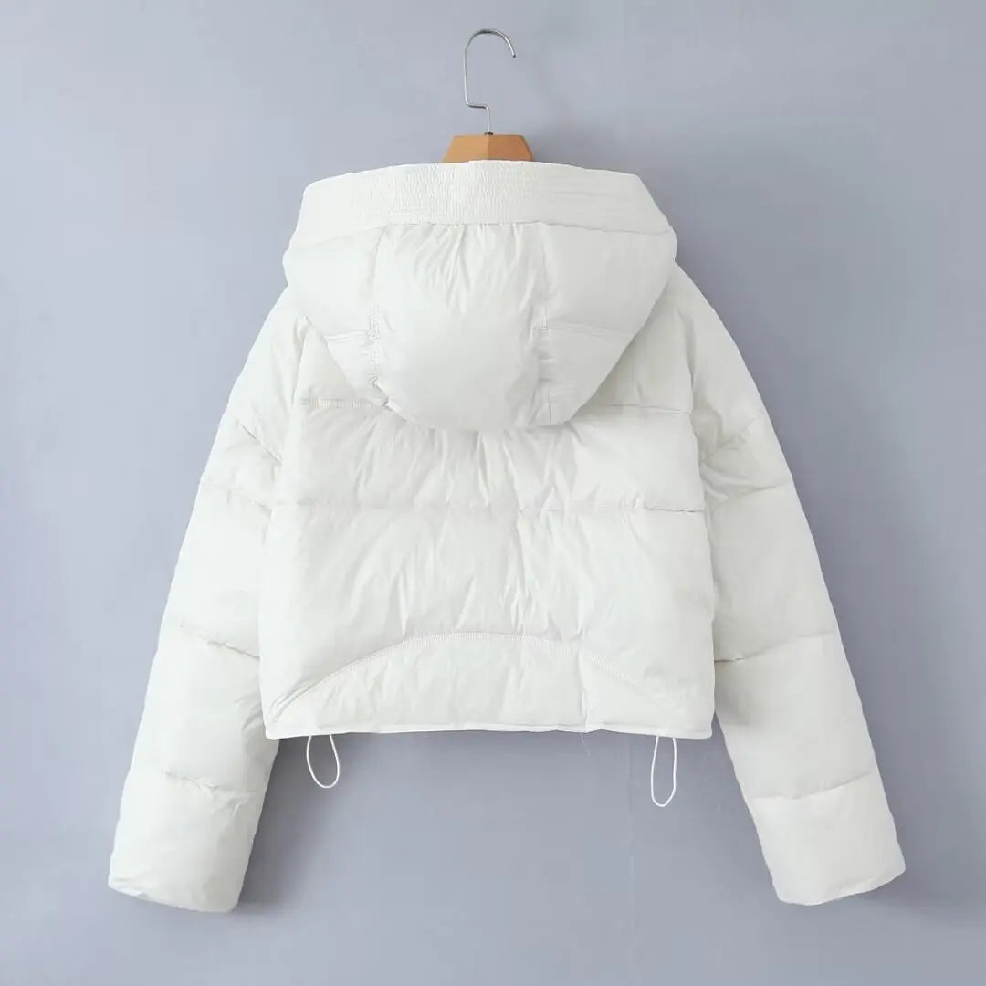 Chic Hooded Down Cotton Coat for Women - Winter Essential