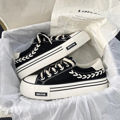 Women's Canvas Platform Sneakers