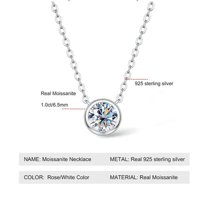 Radiant Moissanite Luxury Necklace - 18k Gold Plated Elegance