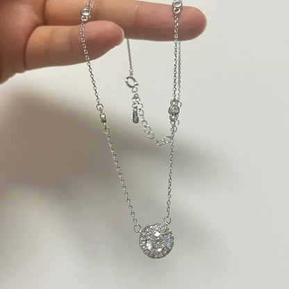 Ivictress Moissanite Necklace: Sparkling Elegance in Sterling Silver
