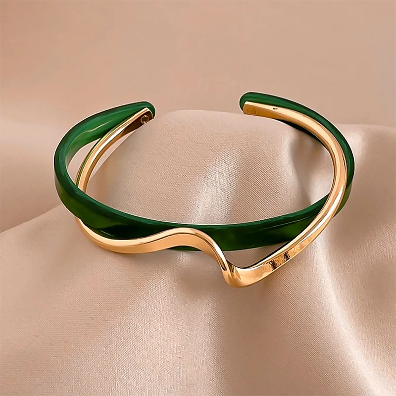Elegant Geometric Metal Bangles for Women