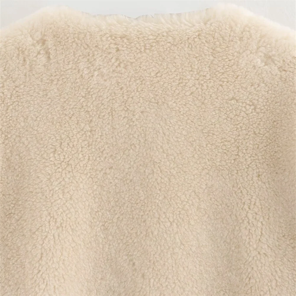 Chic Women's Cozy Long Sleeve Coat with Pockets