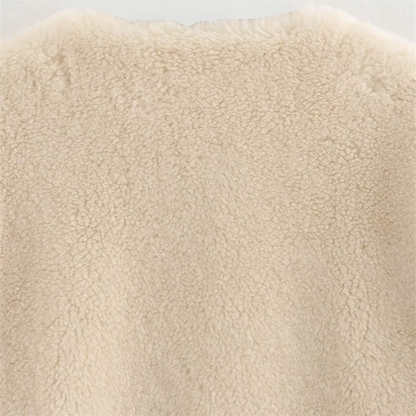 Chic Women's Cozy Long Sleeve Coat with Pockets