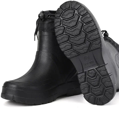 Winter Windproof Cotton Rain Boots Fashion Black