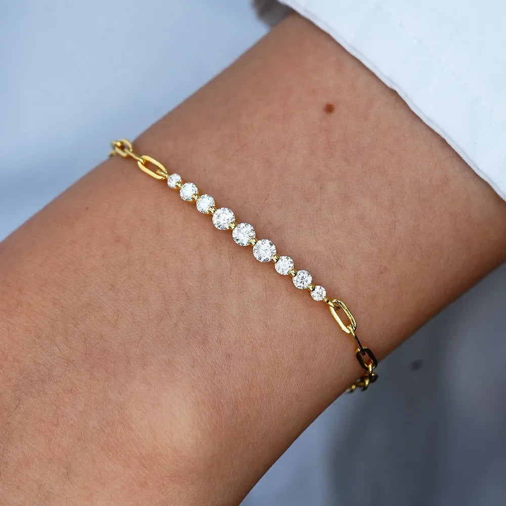 Luxury Moissanite Diamond Bracelet - Affordable Elegance