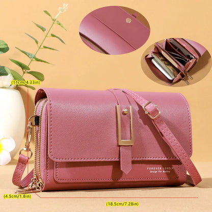 Elegant Crossbody Shoulder Bag for Women - Stylish Cellphone and Card Holder