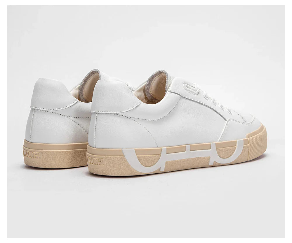 Women's Simple White Leather Comfort Shoes