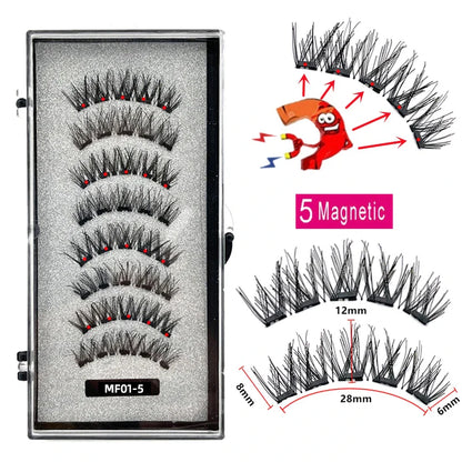 Magnetic Eyelashes Curler Set - 4 Pairs with Applicator