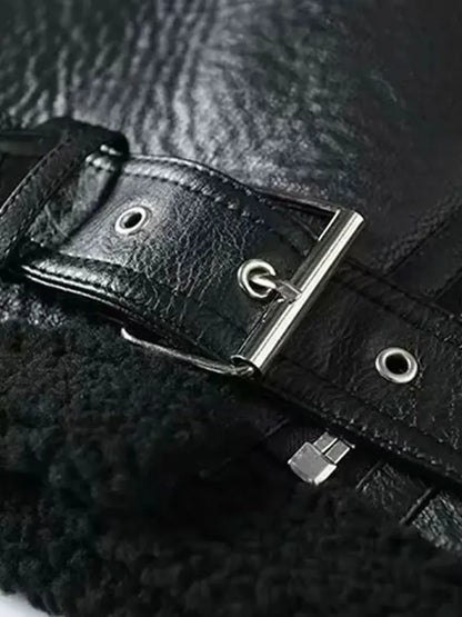 Women's Thick Warm Winter Faux Leather Oversized Jacket