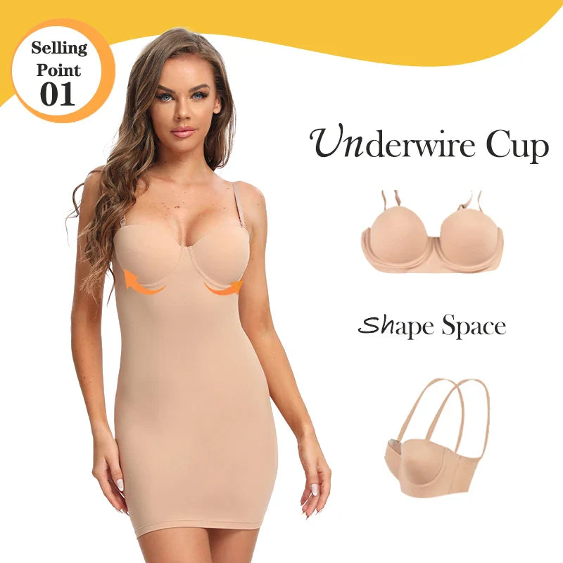Slimming Shapewear Dress with Underwire Support