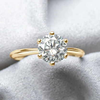Radiant Moissanite Luxury Ring in 925 Silver & 14K Gold Plated