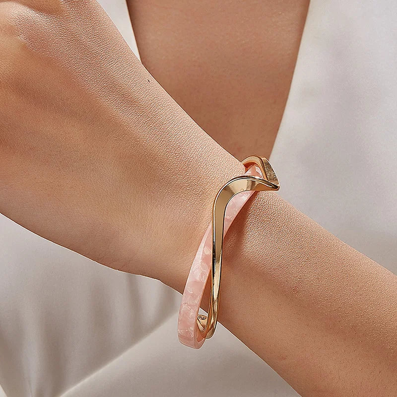 Elegant Geometric Metal Bangles for Women