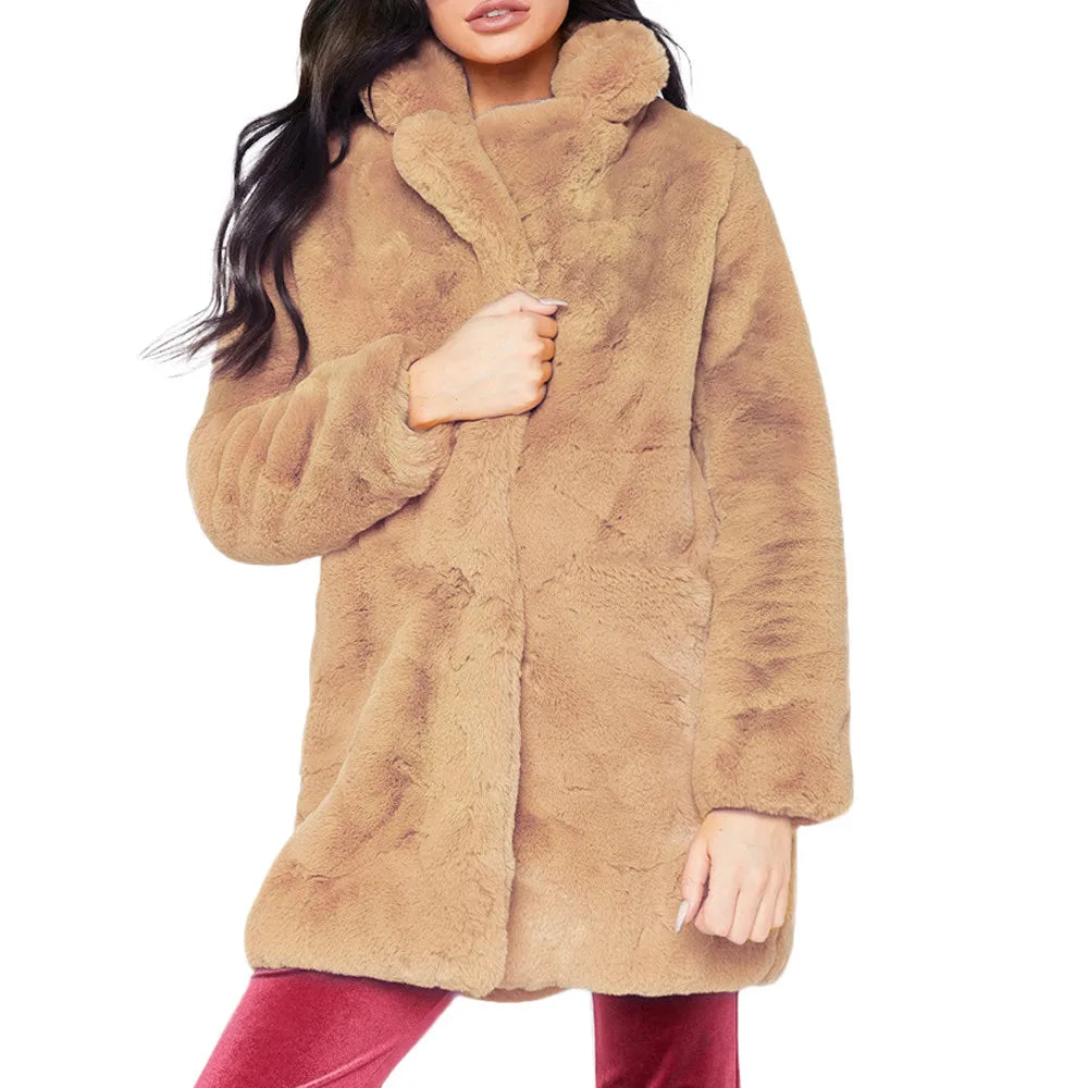 Winter Women's Faux Fur Coat High Quality