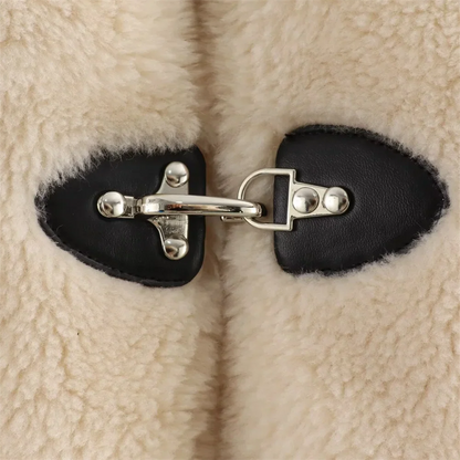 Chic Women's Cozy Long Sleeve Coat with Pockets