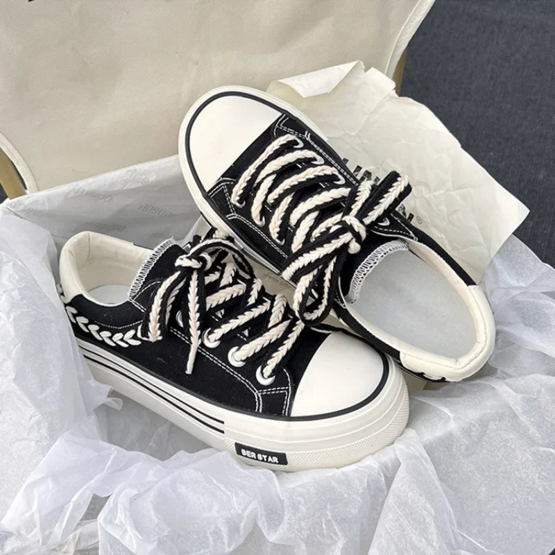 Women's Canvas Platform Sneakers