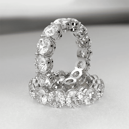 Exquisite 2.2 CT Moissanite Eternity Ring in 18k Gold Plated