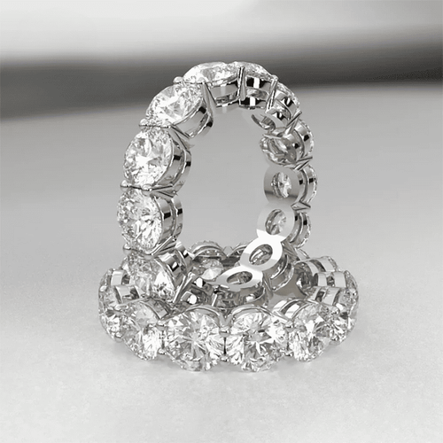 Exquisite 2.2 CT Moissanite Eternity Ring in 18k Gold Plated