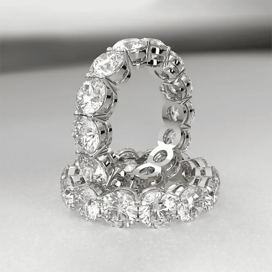Exquisite 2.2 CT Moissanite Eternity Ring in 18k Gold Plated