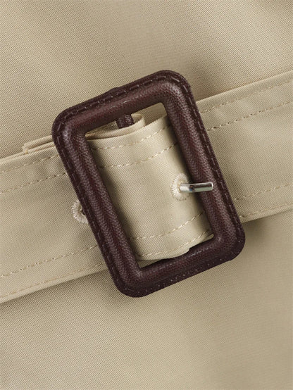 Elite Women's Cropped Trench Coat with Belt - Spring Fashion 2025