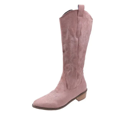Elegant Embroidered Western Cowboy Boots for Women